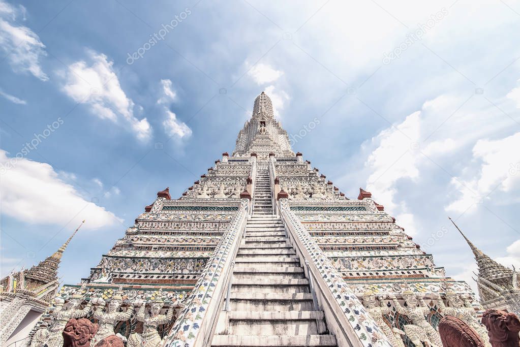 Wat Arun temple in Bangkok, Thailand