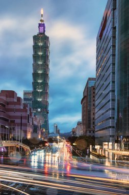 Akşamları Taipei 'de. 