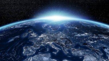 Avrupa gece gündüz uzaydan izleniyor