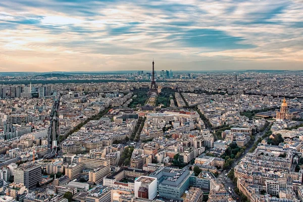 Panorama Paris Coucher Soleil — Photo