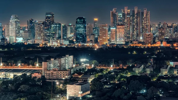 Cidade Bangkok Noite — Fotografia de Stock