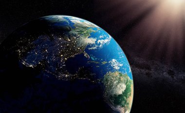 Kuzey Amerika uzaydan izlendi 