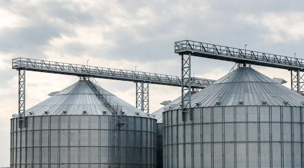 grain silos in a farm