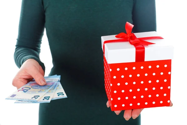 Um presente de Natal adorável não é sobre o dinheiro. — Fotografia de Stock