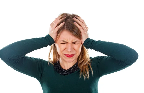 The painful headache — Stock Photo, Image