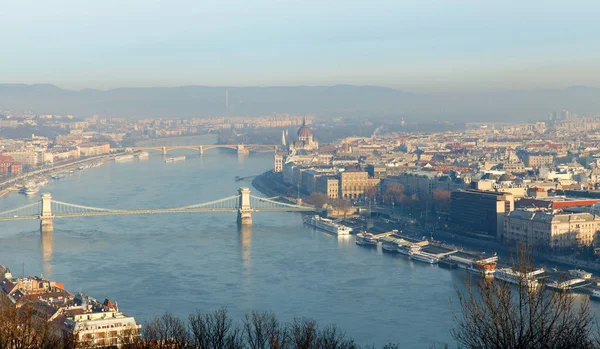 Most Łańcuchowy w Budapeszcie — Zdjęcie stockowe