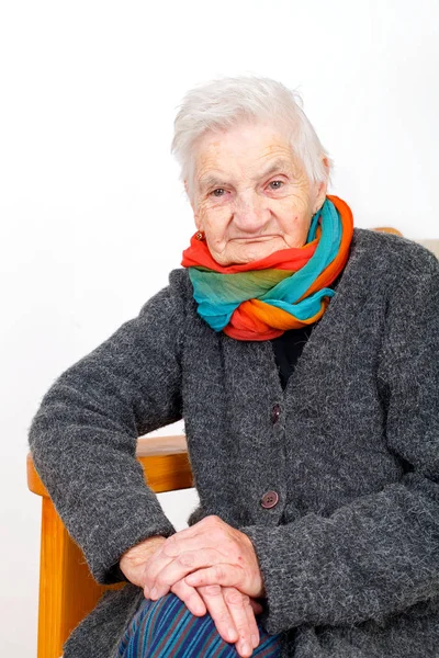 Elderly woman on therapy — Stock Photo, Image