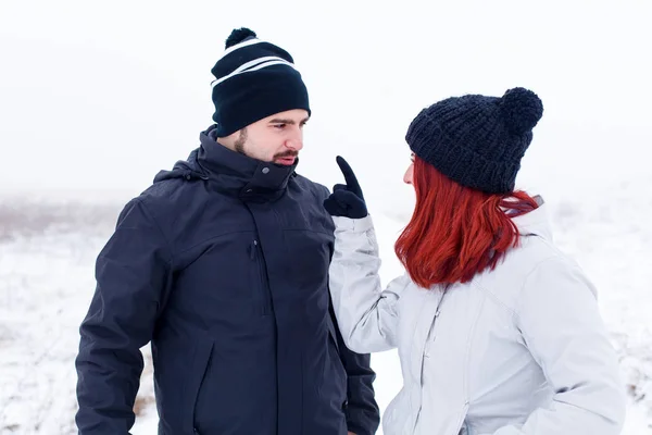 Young couple fighting