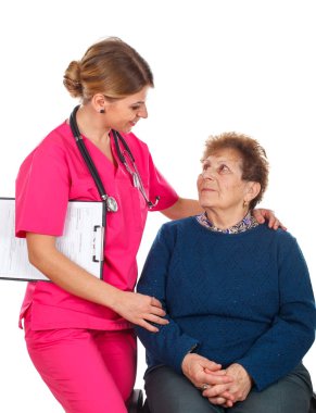 Yaşlı kadın bakım