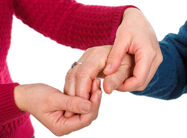 Holding the  hands — Stock Photo, Image