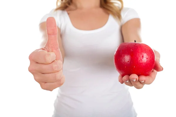 Fresh apple for breakfast — Stock Photo, Image