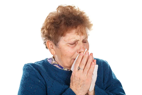 Sick senior woman — Stock Photo, Image