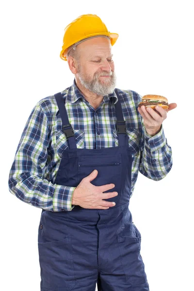 Öğle yemeği molası - hamburger — Stok fotoğraf