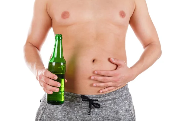 Brzuch tłuszczu piwa — Zdjęcie stockowe