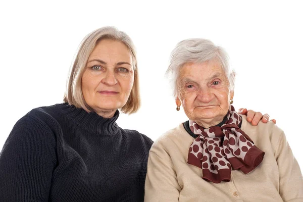 Anziani cura della donna — Foto Stock