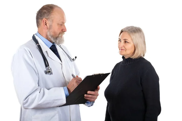 Middle aged woman at the gynaecologist Stock Picture