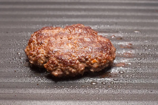 Hamburger carne fritta — Foto Stock