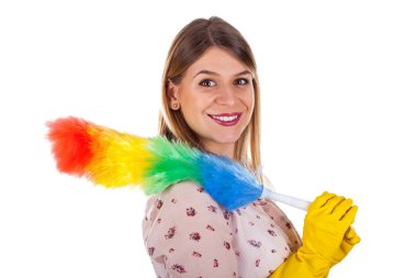 Fanila ile seksi kadın hizmetçi