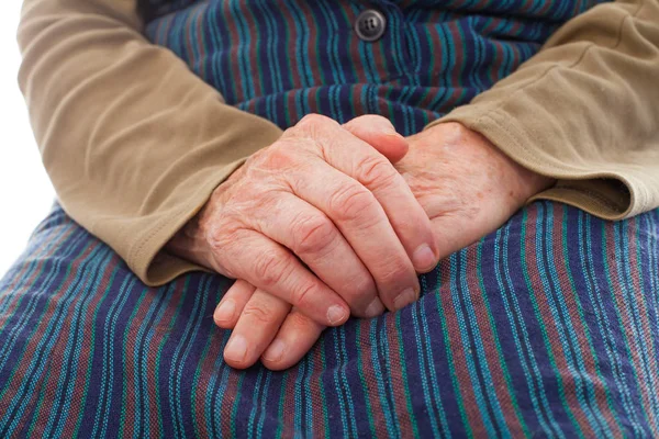 Elderly woman's hands — Stock Photo, Image