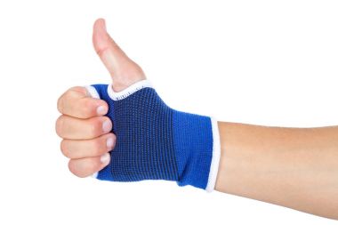 Elastik Bandaj başparmak yukarıya ile erkek el