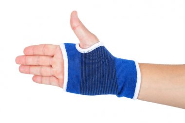 Erkek el ile izole Elastik Bandaj