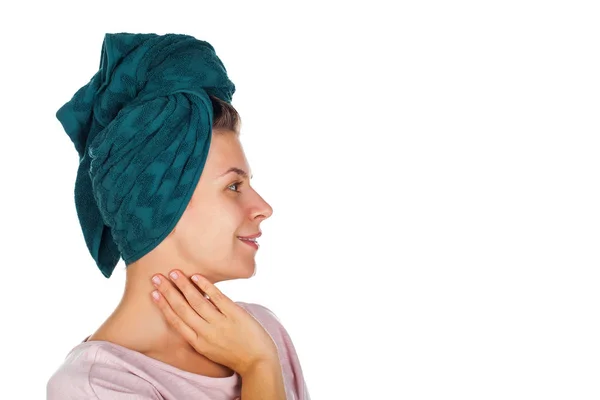 Female after shower profile view — Stock Photo, Image