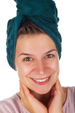 Sonra banyo closeup güzel kadın