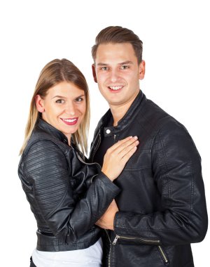 İzole şık genç Çift