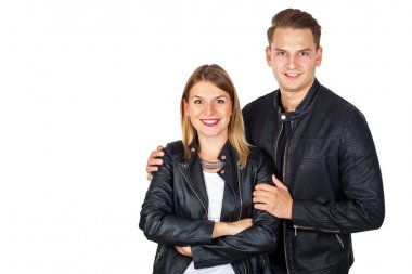 İzole şık genç Çift