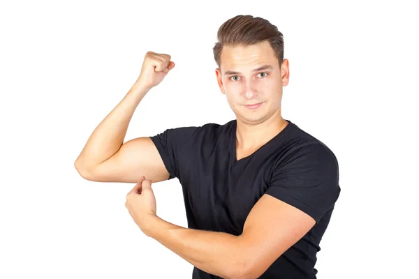 Pohledný muž biceps — Stock fotografie