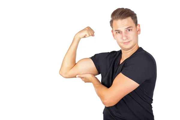 Pohledný muž biceps — Stock fotografie