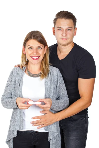 Schwangerschaftstest positiv — Stockfoto
