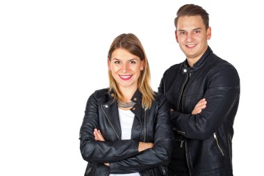 İzole şık genç Çift