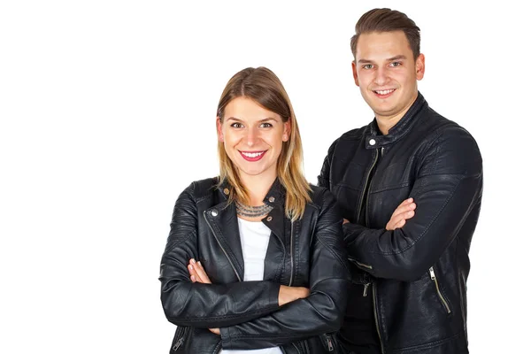 Elegante pareja joven en aislado —  Fotos de Stock