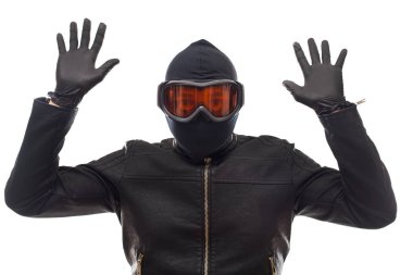 Siyahlı tehlikeli bir hırsız.