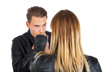 İzole şık genç Çift