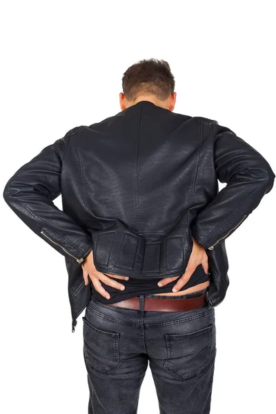 Young man with back pain — Stock Photo, Image