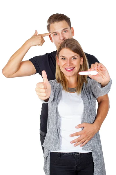 Graviditetstest positivt — Stockfoto