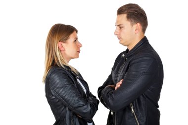 İzole şık genç Çift