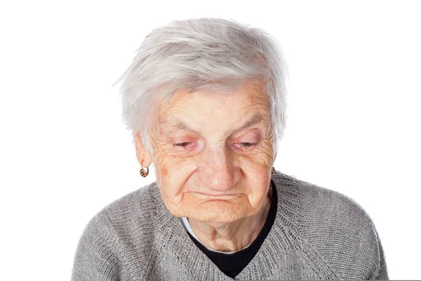 Lonly old lady — Stock Photo, Image