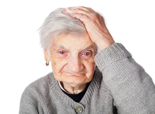 Lonly old lady — Stock Photo, Image