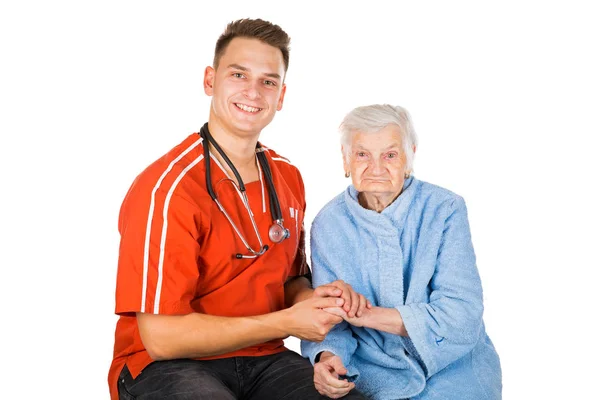 Cuidados de personas mayores en el hogar —  Fotos de Stock