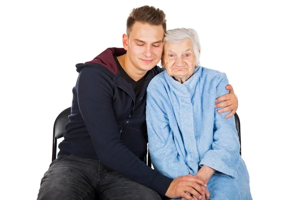 Бабушка и внук — стоковое фото