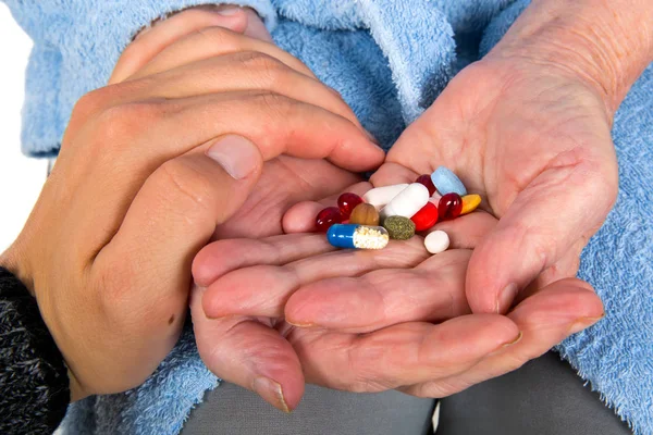 Senior painkiller option — Stock Photo, Image