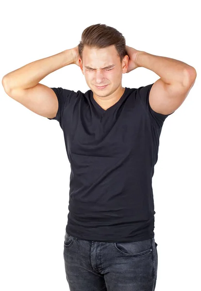 Worried young man — Stock Photo, Image