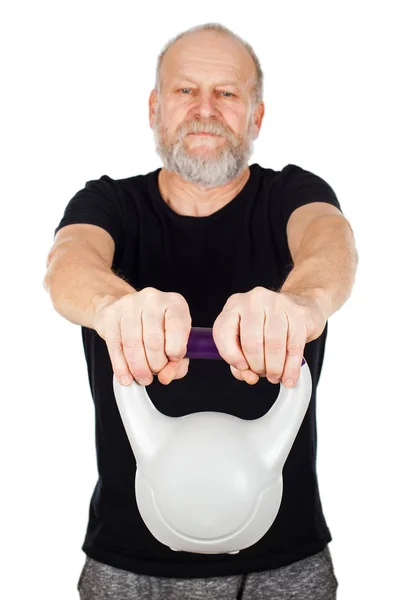 Kettlebell workout — Stock Photo, Image