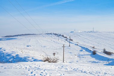 güneşli kış manzarası