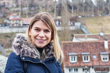 Kadın turist Bern, İsviçre