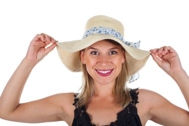 Yaz aylarında üzerinde çekici kadın