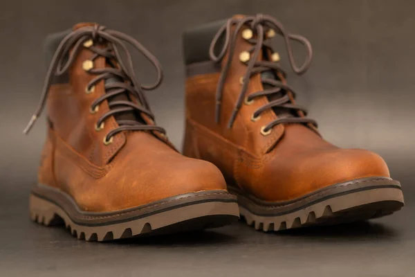 Pair of new winter boots — Stock Photo, Image